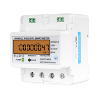 Smart Energy Meter WiFi Remote Control Single Phase AC 220V 100A kWh Consumption Monitoring Voltage Current Wattmeter DI