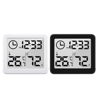 Smart Home Electronic Digital Thermometer Hygrometer Automatic Electronic Temperature and Humidity Monitor Large 3.2inch
