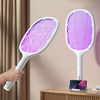 Smart Inductive Electric Mosquito Killer Racket1200mAh Battery3000V Power GridDual Language Manual