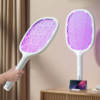 Smart Inductive Electric Mosquito Killer Racket1200mAh Battery3000V Power GridDual Language Manual