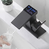 Smart LED Digital Display Basin Sink Faucet for Hot Cold Water Temperature LED Washbasin Waterfall Taps Bathroom Deck Mi