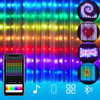 Smart LED RGB Color DIY Smart Curtain String Light Bluetooth APP Control Christmas Fairy Light DIY Picture Display Garla
