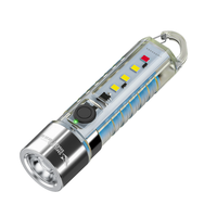 Smiling Shark SD-1221 Mini Flashlight LED Rechargeable Torchlight,  Portable Torch with High Luminous Multifunctional key