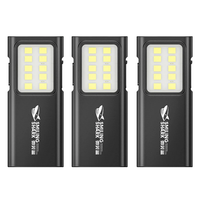 Smiling Shark TIP065 Mini Rechargeable Worklight, COB Floodlight Pocket Flashlight, with Clip Design, for Outdoor Running, 