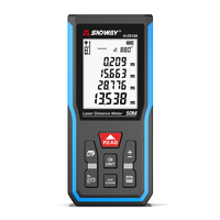 SNDWAY H-D510A/E 50mLaser Distance Meter with Electronic Angle Area Volume Pythagorean Theorem Measurement2.0HD Scre
