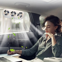 Solar Car Ventilation Fan Cool Circulate Air Reduce Heat Car Window Vent Fan Quiet Solar Exhaust Fan Air Circulation Fan