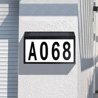 Solar Door Number Light Outdoor Wall-Mounted Ground Plug Road Sign Sensor Light LED House Number Address Indicator