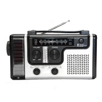 Solar Hand Crank Emergency Portable Radio FM/AM/SW1/SW2 Radio LED Flashlight USB Power Bank Phone Charger