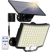 Solar Light Outdoor 106 LED Super Bright Motion Sensor Solar Strong Power LED Garden Wall Lamp IP65 Waterproof 4 Working