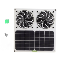 Solar Panel Powered Fan 12inch Waterproof Dual Fan 100W Solar Exhaust Fan for Chicken House Greenhouse