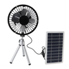 Solar Panel Powered Fan USB Fan with Telescopic Tripod Bracket Set Portable Desktop Fan for Camping Travelling Home