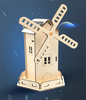 Solar Power Windmill Wooden DIY Model Kits Educational Scientific Experiments Early Education Toys Assembled Small House