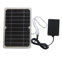 Solar Powered Oxygen Pump 5W USB Aerator EVA Laminated Panel 21.5 Efficiency 2W Air Pump Dual Air Stones for Fishing Aqu