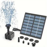 Solar Powered Water Pump Kit for Garden Decor with 8 Nozzle Attachments Environmentally Solar Panel for DIY Fountain Pon