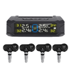 Solar-Powered Wireless TPMS 433.92MHz LED Display Car Tire Pressure Monitoring System with 4 Sensors Real-time Monitorin
