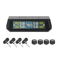 Solar Tire Pressure Monitoring System In-Car Ambient Temperature Detection Four Tire Pressure