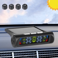 Solar USB Power TPMS Car Tire Pressure Monitoring System Auto Security Alarm System Tyre Temperature Monitor External Se