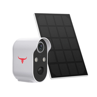 Solar WIFI IP Camera 1080P HD with AI Human Detection Two-Way Audio Color Night Vision IP65 Weatherproof WiFi Solar Powe