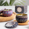Soy Wax Dried Flower Scented Candle Flower Fragrance Scented Candle Natural Scented Candles with Retro Flowers Scented D