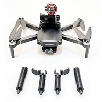 Spring Heightened Extended Landing Gear Skid Shock Absorber Leg Tripod with Night Fill LED Light Flashlight for SJRC F5S