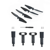 Spring Heightened Extended Landing Gear Skid Shock Absorber Leg Tripod with Propeller Props Blade Set for SJRC F22 / F22