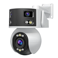Srihome SH055 8MP WIFI IP Camera 5X Zoom Three Lens Two Screen AI Humanoid Detection Night Vision Two-way Intercom HD PT