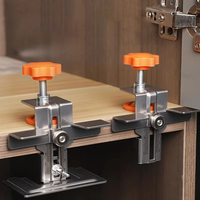 Stainless Steel Cabinet Door Mounting Jig Adjustable Clamp Woodworking Tool Precise Scale Hidden Door Hinge Installation