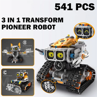 Steam 3IN1 Technical Transform Dragon / Snails / Guitarist / Esports Girl Robot Assembly Building Blocks Kit With Remote