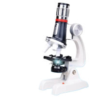 STEM Biology Microscope 100x 400x 1200x Magnification Alloy Material Adjustable Focus with Mobile Phone Holder and Porta
