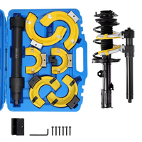 Strut Spring Compressor Set Macpherson Strut Spring Compressor Kit Interchangeable Fork Strut Coil Extractor Remover Too