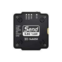 Sub250 Send T1600 Analog VTX: 25-1600mW Adjustable Power,  IRC Tramp/OSD,  MMCX,  Built-in Mic,  7-36V FPV Transmitter for F