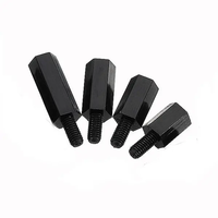 Suleve™ M3NH13 50pcs M3 Nylon Black Hex Screw PCB Standoff 6/8/10/12mm