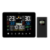 Sunrise and Sunset RF Sensor Thermometer Hygrometer Touch Screen Operation Weather Station Alarm Clock with Wireless Out