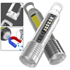 Super Bright XHP50 LED Flashlight with Long-distance Beam Zoomable Multiple Light Sources Magnetic Hook Multifunctional