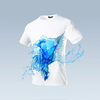 Supield Super Hydrophobic T-Shirt 89.9% Polyester Fiber Comfort Anti-Stain Elastic Sleek Round Neck Design for Outdoor T