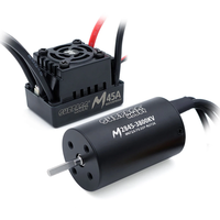 SURPASS HOBBY M2845/M540 All Black Waterproof Brushless Motor W/ M45A Waterproof ESC 4.0 Connector Suitable for 1/14 Mod