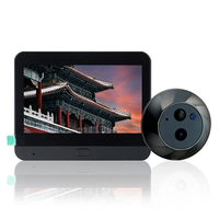 SY-35 Tuya WiFi Electronic Cat Eye Peephole with 4.3 inch 1080P IPS LCD Display Outdoor Camera Digital Door Monitor Dete