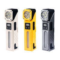 T130 Motion Sensor Multifunction LED Headlamp with Digital LCD Display Dual Light Source Magnetic Attraction Waterproof