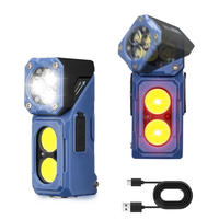 T615 500LM 180° Rotatable Multi-Function EDC LED Flashlight Wave Sensing Mini Headlamp Cap Clip Bike Light USB Charging