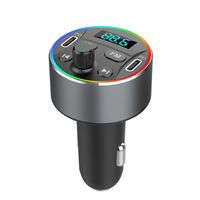 T69 bluetooth V5.0 FM Transmitter Dual 20W PD Car Charger 9 Colors Backlit Light Digital Display Hands-free Calls Voice