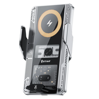 T9 Car Wireless Charging Holder 15W Fast Wireless Charger Auto Clamping Infrared Sensor 360° Adjustable RGB Lighting Avi