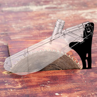 Table Saw Protective Guard Cover Anti Dust Safety Shield Transparent Plastic Fits 7-10 Inch Includes Riving Knife for Wo