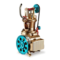 TECHING DM117 Car Engine Model All-metal Craftsmen Mini Single Cylinder High Challenge Assembled Kit DIY Excellent STEM