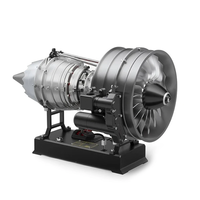 TECHING DM121 Turbofan Engine Model Assembly Kit with Built-in Battery Magnet Creative Desktop Ornaments Physics Experim