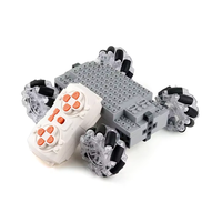 Technical MOC EV3 Mecanum Wheels 4WD Electric Building Block 2.4G APP Remote Control RC Vehicle Universal Omnidirectiona