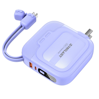 TECLAST S10 Pro 22.5W 10000mAh Comes with Plug Power Bank Built-in Type-C+iP Cable External Battery Power Supply with 2