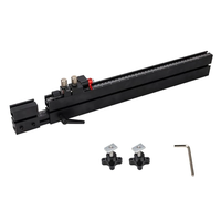 Telescoping Flip Fence Miter Gauge Fence 500mm to 890mm Extendable T Slot Track with Quick Positioning 0.05mm Fine Adjus
