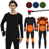 TENGOO 11 Heating Zones Underwear 3 Gear Smart Control Winter Warm USB Electric T-Shirt Adult Long Sleeve Plush Heated T