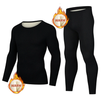 TENGOO 2Pcs Men Winter Thermal Wear,  Thermal Underwear Set,  Thermal Base Layer Set,  Warmth Slim Body and High Elasticity