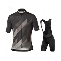 TENGOO Cycling Jersey Set Short Sleeve Jersey + Cycling Shorts With Seat Padding Made of Breathable Quick-Drying Sun Pro